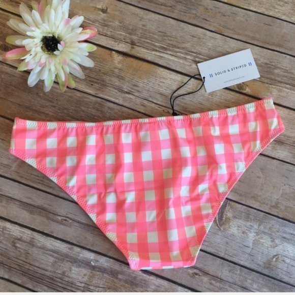 SOLID & STRIPED Pink & White Gingham Bikini Set NEW - Picture 7 of 9